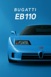 Legendary supercar Bugatti EB110 in dynamics