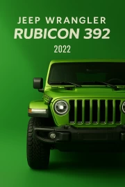 Jeep Wrangler Rubicon 392: Energy and Freedom on a Green Background