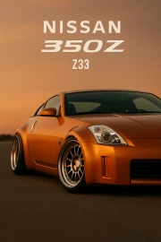 Elegant Nissan 350Z Z33 in Stance Style: Wall-Mounted Temptation for Car Enthusiasts