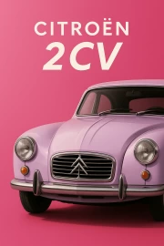 Citroen 2CV: French Elegance on a Pink Background