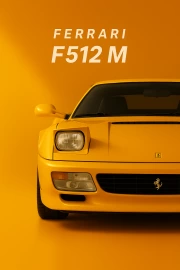 Ferrari F512 M Yellow: Dynamics and Style on Your Wall