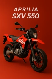 Aprilia SXV 550: Legend of Speed on Orange Background