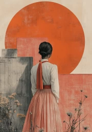 Harmony in the Red Circle: Japanese Minimal Calm Aesthetic