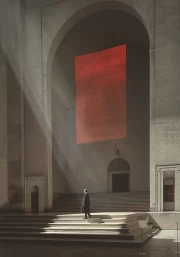 The Red Portal Mystery: Surreal Isometric Vision