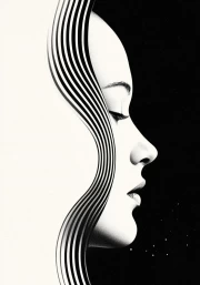 Dance of Weightlessness: Woman in Surreal Forms