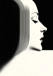Grace of Surrealism: Abstract Profile Woman 2