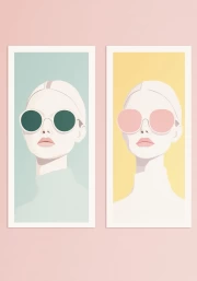 Elegant Silhouettes: Pastel Minimalism for an Aesthetic Interior