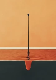 Orange Ripple and Drop: Minimal Photography