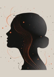 Silhouette in Dots and Lines: Elegant Minimalism