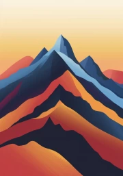 Abstract Mountains: Warm Gradients in Minimalism