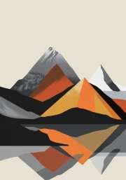Mountain Harmony: Minimalism and Reflections