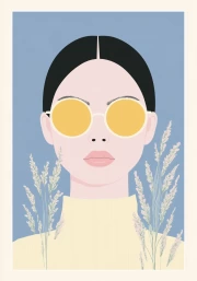 Mysterious Figure in Glasses: Natural Minimalism