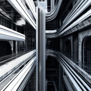 Industrial Symphony: Modern Lines and Forms in Abstract Style