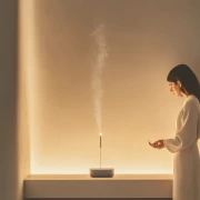 Graceful Maiden in the Mist: A Minimalist Masterpiece