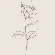 Rose in One Line: Elegant Minimalism