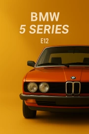 Bold BMW 5 Series E12 Sedan Silhouette: Wall Art for BMW Lovers