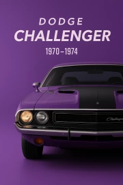 Purple Legendary Dodge Challenger 1970-1974: Nostalgia and Power