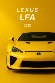 Lexus LFA 2012: Yellow Masterpiece on a Gold Background