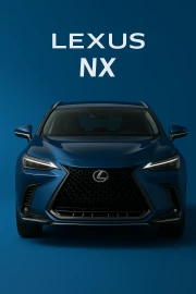 Lexus NX: Dynamics and Style on a Blue Background