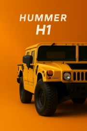 Power and Style: Hummer H1 on a Bright Background
