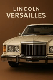 Elegant Lincoln Versailles: Retro Charm on Brown Background