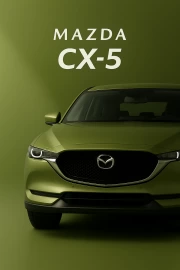 Elegant Dynamics Mazda CX-5 on Green Background: Style and Sophistication