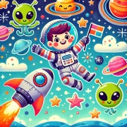 Space Adventures: Bright Aliens for the Kids Room