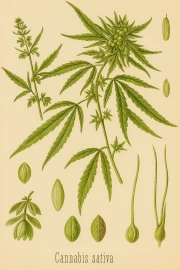 Elegant Botany: Cannabis Sativa for Harmony and Inspiration