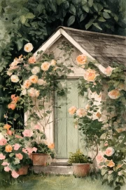 Cozy Cottage in Roses: Cottagecore Charm