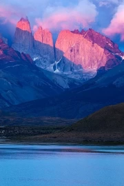 Pink Andes: Reflection in Lake Argentina