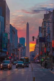 Buenos Aires at Sunset: Argentina's Streets in the Evening Light