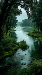 Argentina's Green River: Evergreen Forests and Natural Harmony