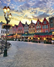 Evening Comfort of Belgian Facades: European Atmosphere