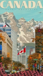 Harmony of the Rocky Mountains and the Canadian City: Country Canada