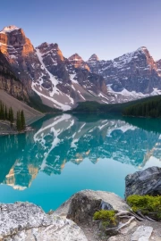 Canadian Mountains in the Lake: Natural Freshness