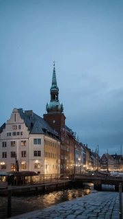 Copenhagen's Twilight Embankment: The Atmosphere of Denmark