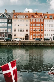 Colorful Houses of Copenhagen: Cozy Reflection in a Canal, Denmark