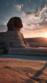 Sphinx in Sunset Glow: Ancient Egypt in Interior