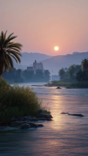 Sunset over the Nile: Ancient Egypt
