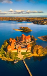Medieval Castle by the Lake: Autumn Estonia