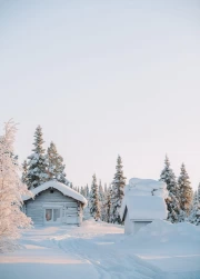 Winter Fairytale of Finland: Cozy Cottage in Snowy Landscape