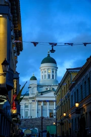 Helsinki Evening Lights: Finland in Glow