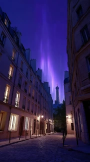 The Magic of the Northern Lights over Paris: French Night