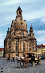 Elegant Carriage at the Cathedral: The Charm of Germany