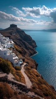 Greek Idyll: Snow-White Houses and Turquoise Sea