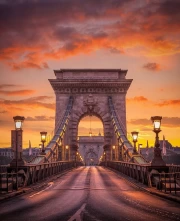 Evening Bridge of Budapest: Sunset Magic of Hungary