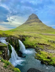 The Greatness of Iceland: Mountain and Waterfall