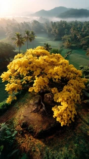 Indonesia's Golden Tree: Natural Charm