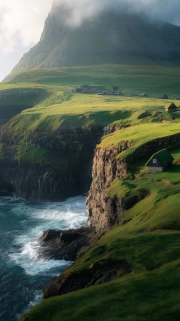 Irish Harmony: Green Hills and Ocean