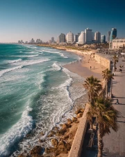 Sunny Shores of Israel: City and Sea